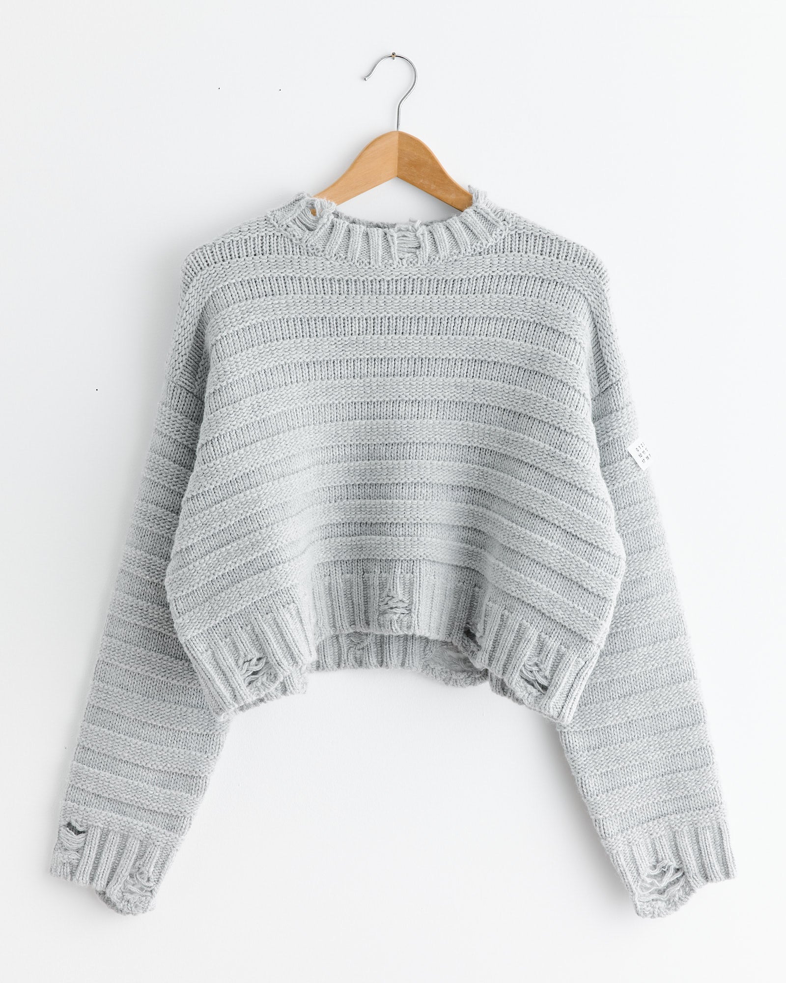 Distressed Crewneck in Grey