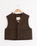 Cork Vest in Java Brown