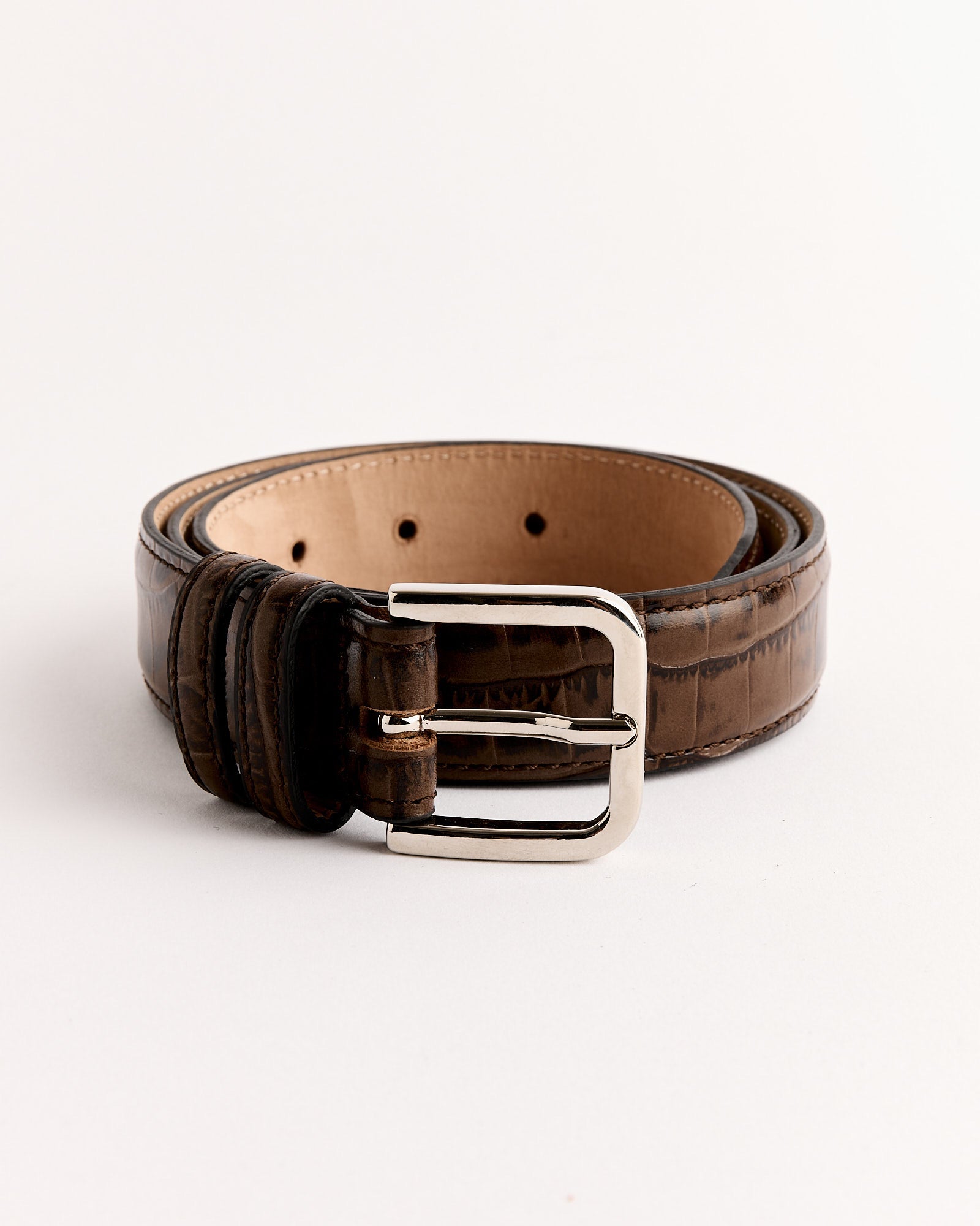 Classic Crocodile Belt in Brown