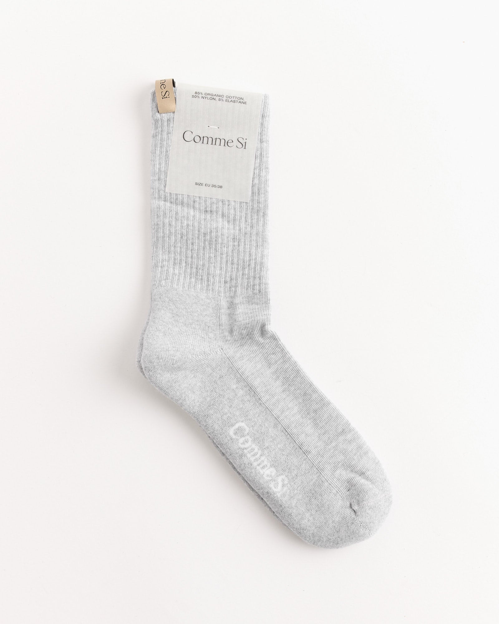 The Tube Cotton Socks in Heather Grey
