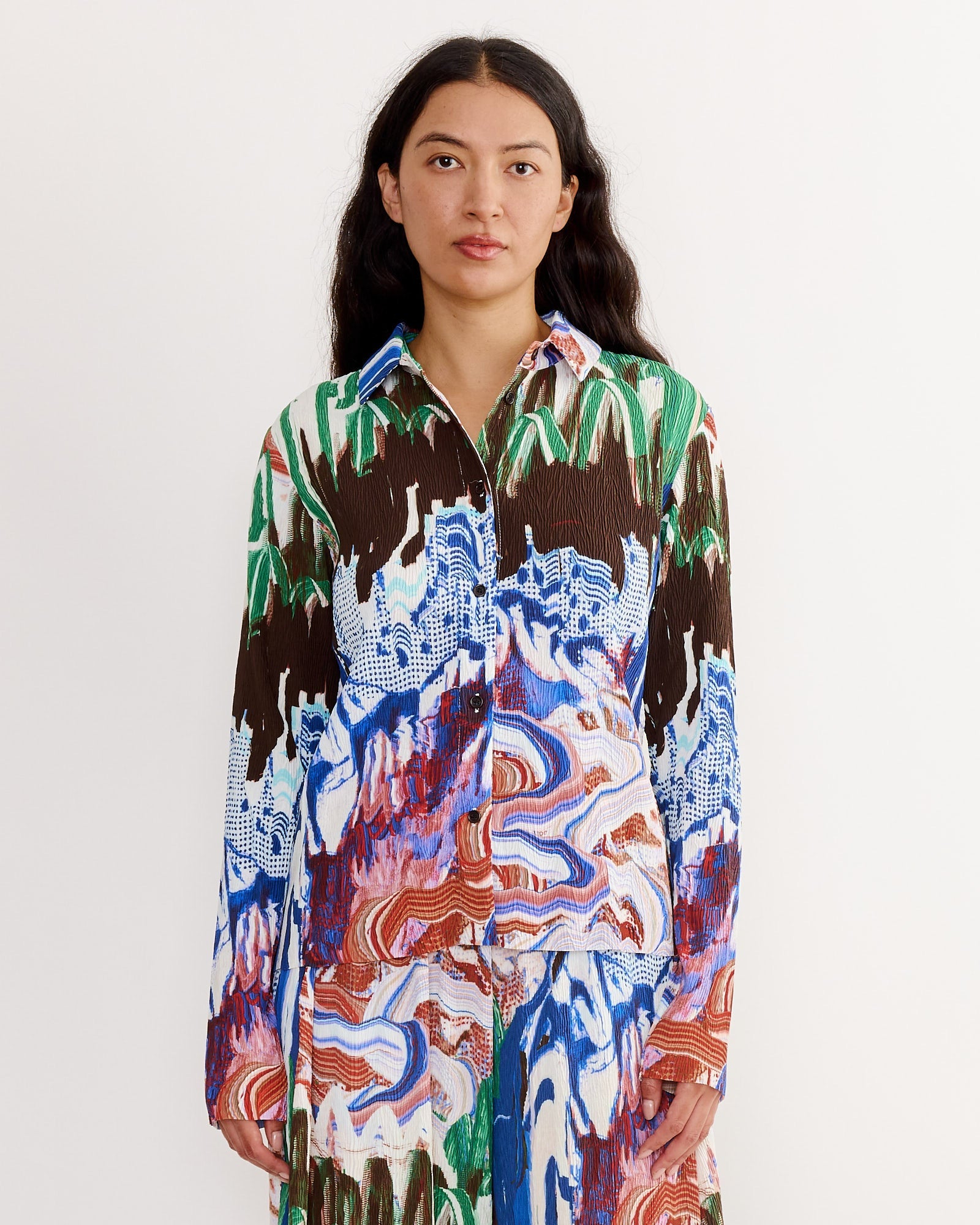 Slope Blouse in Graphic Slopes Light