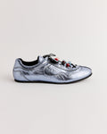 Blaise Leather Sneaker in Blue Metallic