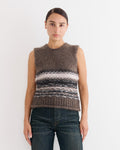 Pleaser Tank in Blur Fair Isle