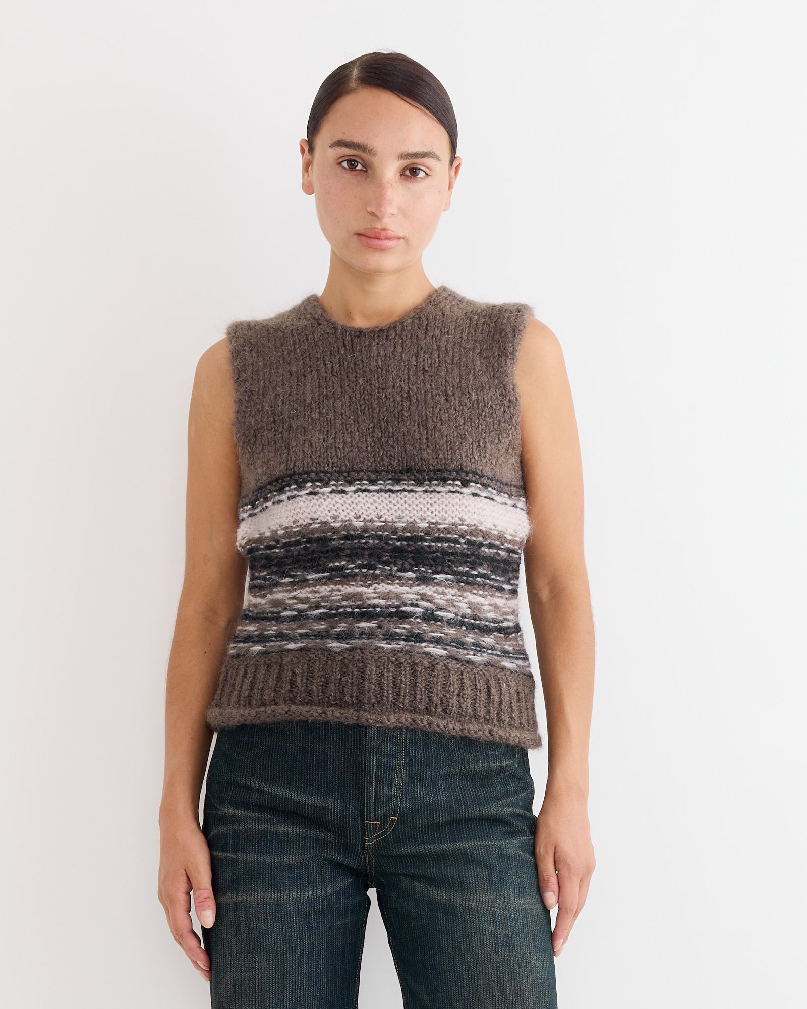 Pleaser Tank in Blur Fair Isle