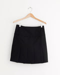Girdle Skirt in Coarse Black Gabardine