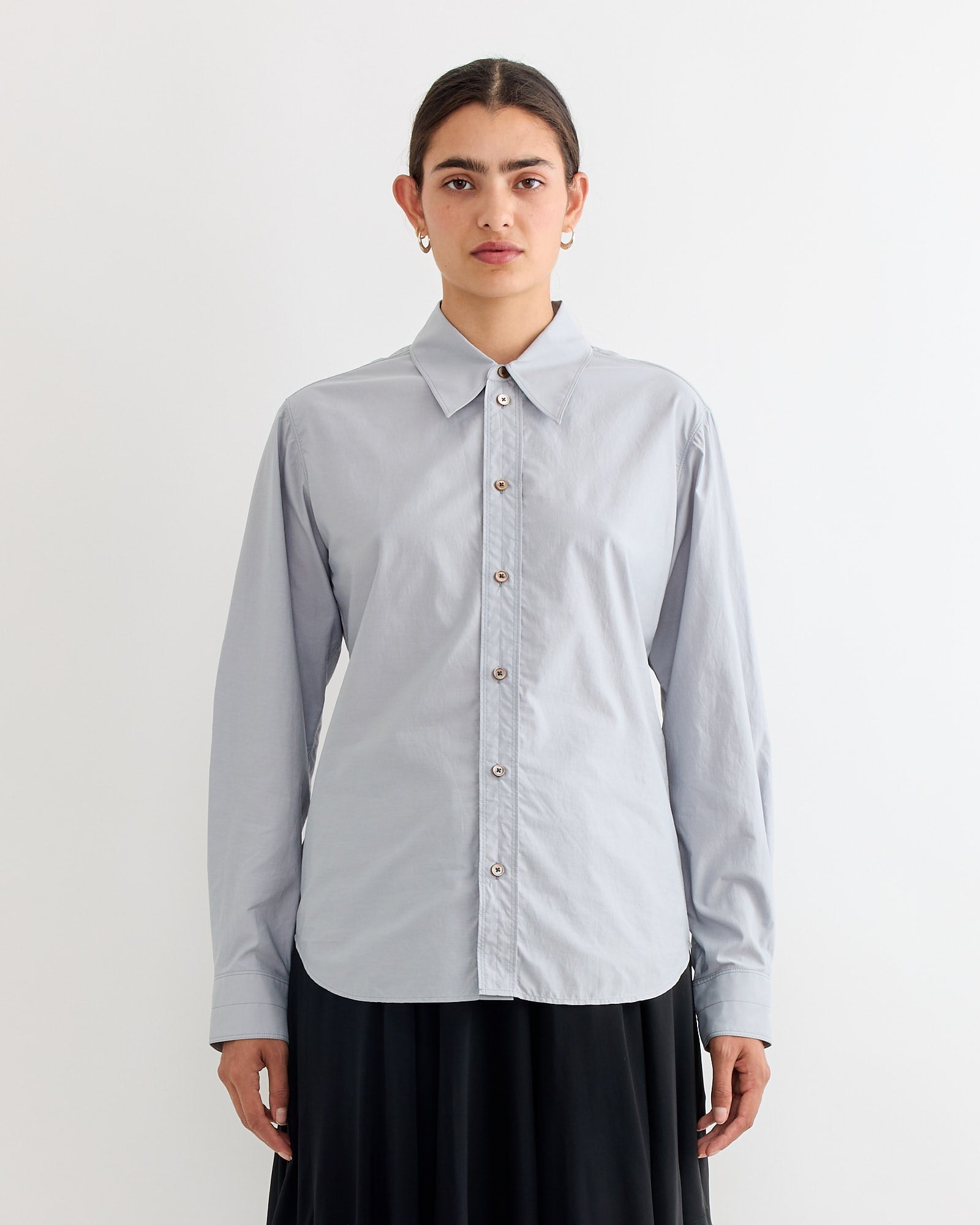 Pointed Collar Shirt in Mist
