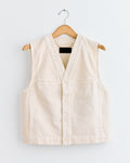 Denim Gilet in Snow Clay