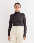 Foulard Patches Top in Coal