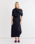 Twisted Hem Dress in Anthracite