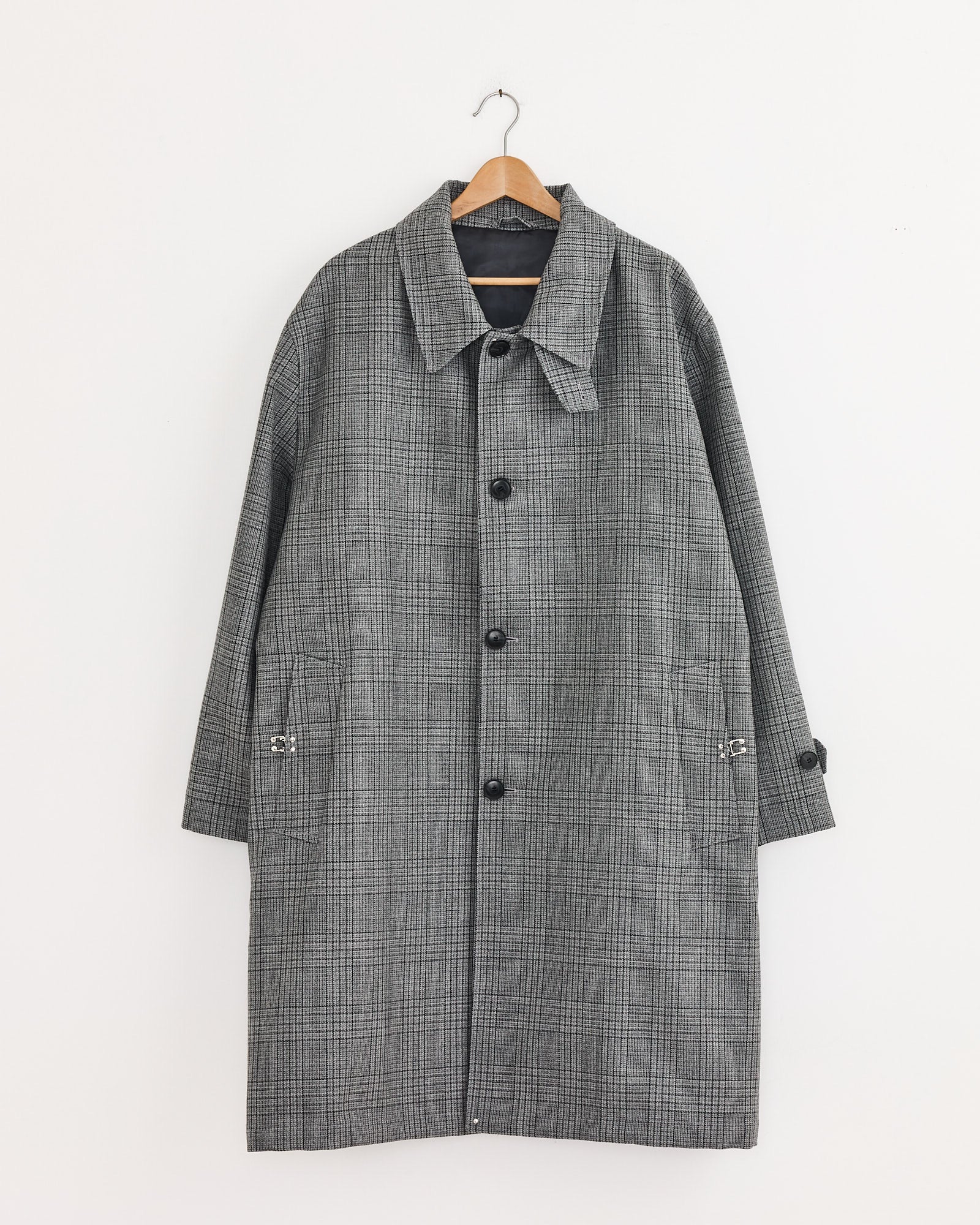 Client Coat in Grey Glen Check