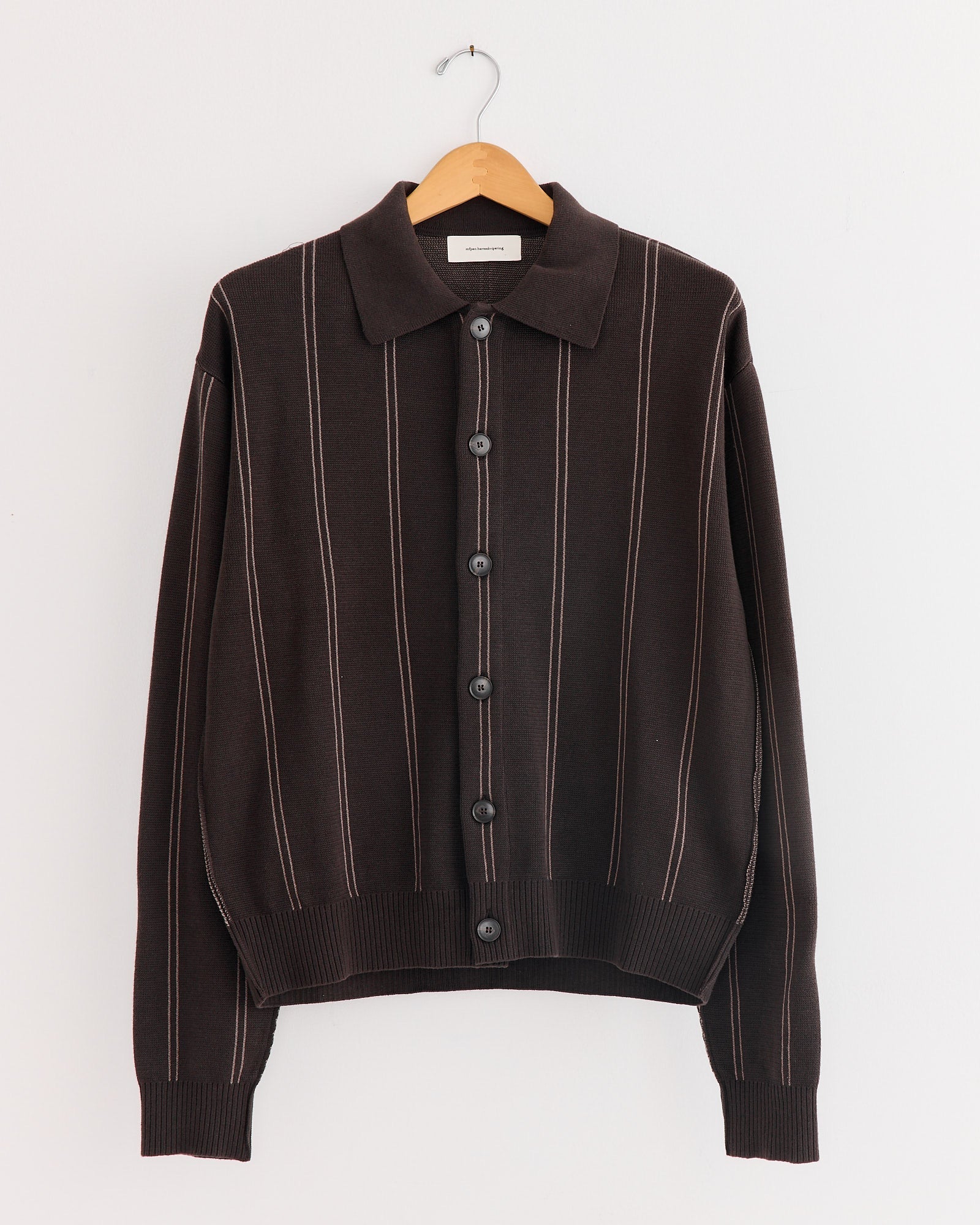 Formal Cardigan in Biscuit Stripe