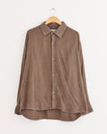 Gambler Shirt in Dark Taupe Fuzz