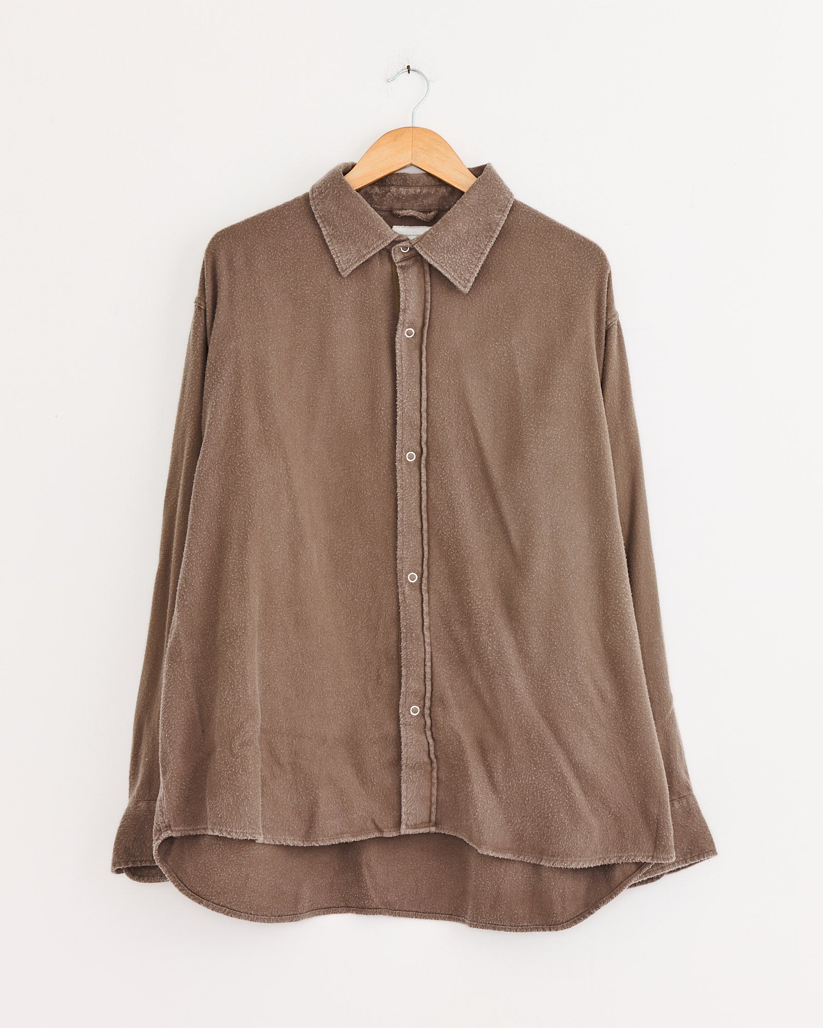Gambler Shirt in Dark Taupe Fuzz