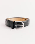 Occasion Belt in Black Crocodile