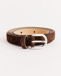 Purpose Belt in Brown Fuzzy Suede