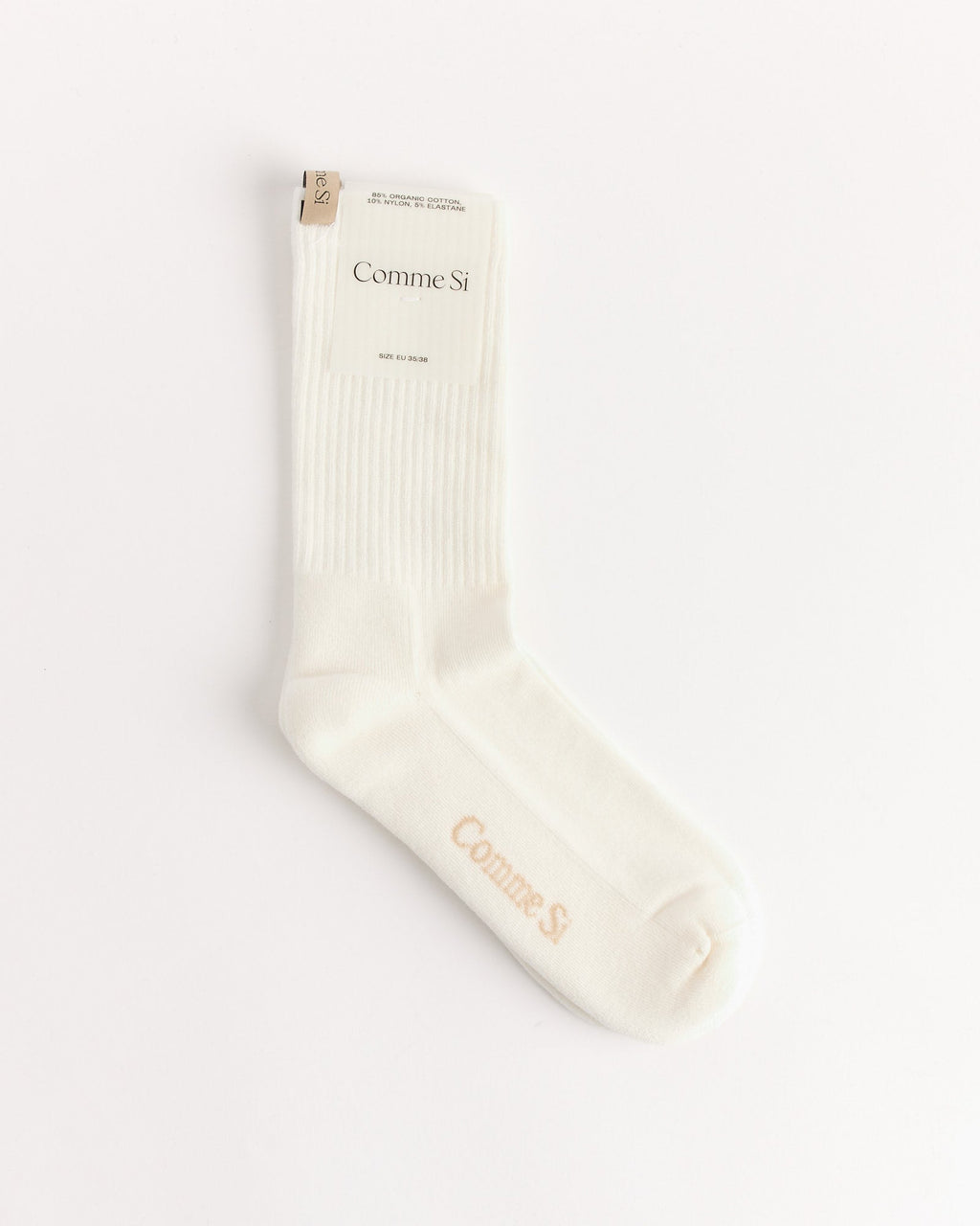 The Tube Cotton Socks in Off White