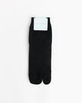 Cotton Tabi Short Crew Socks in Black
