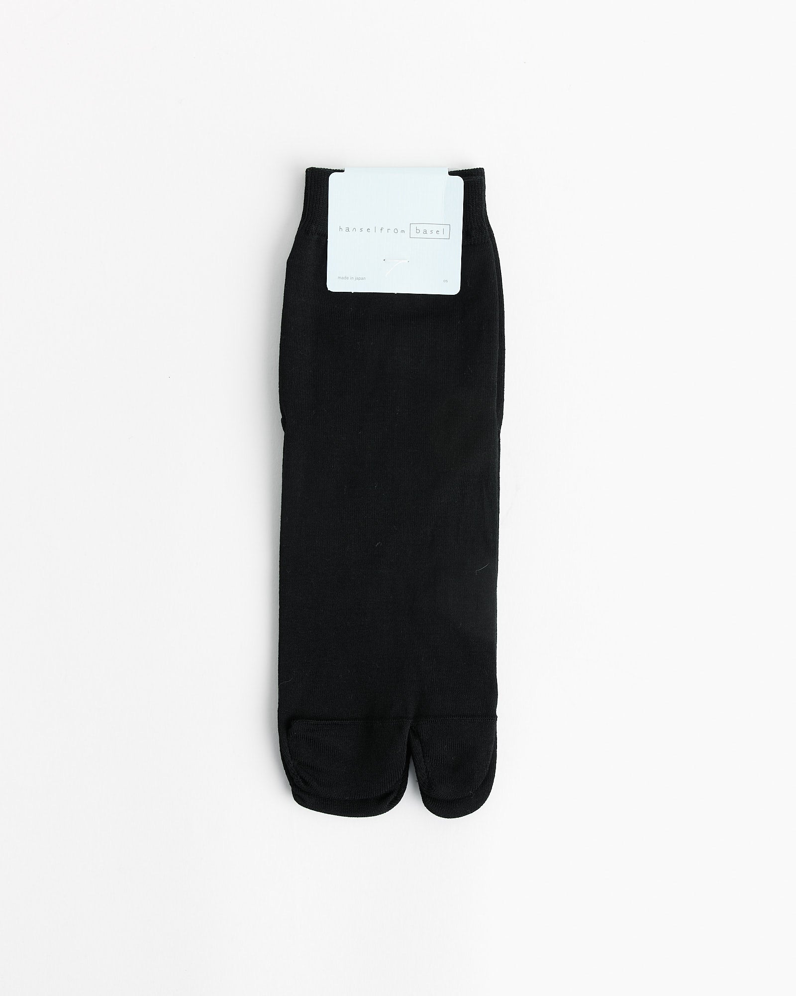 Cotton Tabi Short Crew Socks in Black