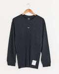 AuraLite Pleated Long Sleeve T-Shirt in Black