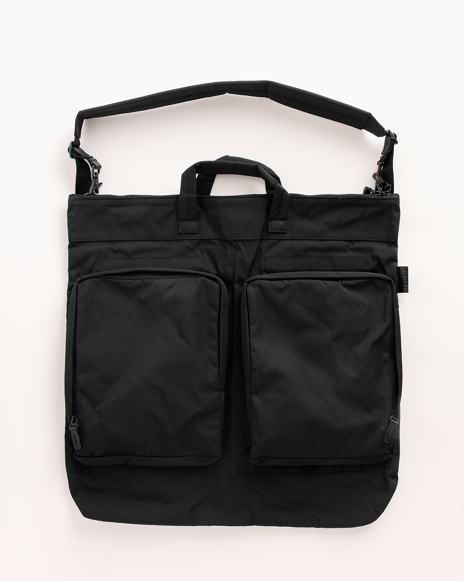 Gabardine Helmet Bag in Black