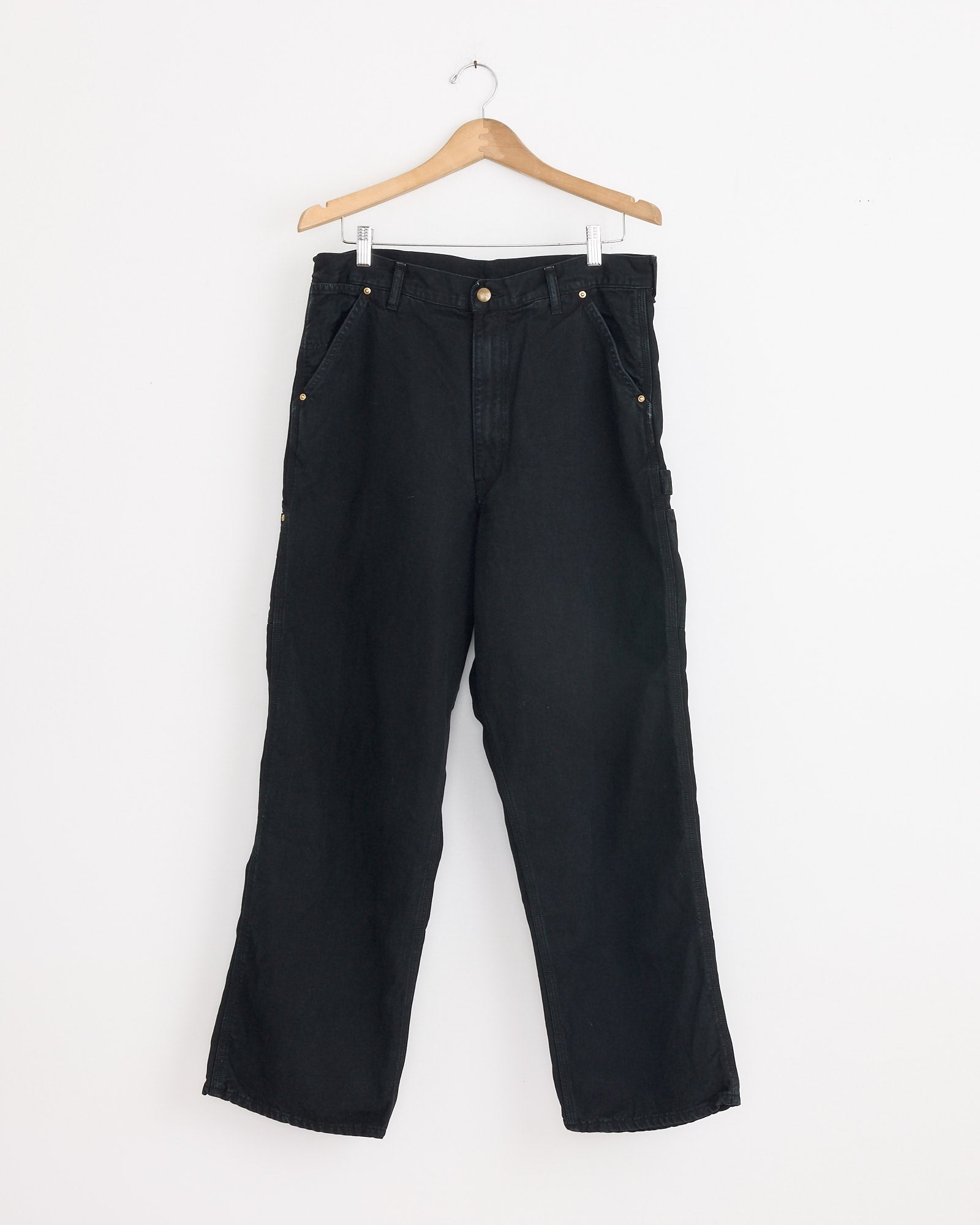 Dad's Fit Oxford Painter Pant in Black