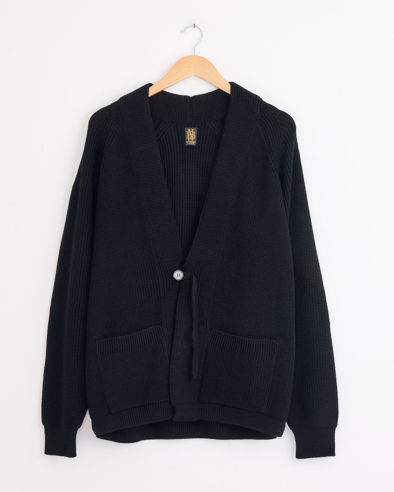 Waso 1 Button Cardigan in Black