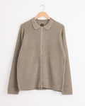 Zip Up cardigan in Merange Brown
