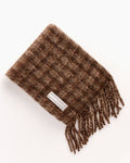 Estate Scarf in Dorf Check Fuzzy Alpaca