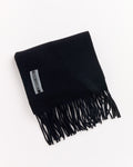Estate Scarf in Black Double Wool