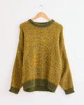 Black Palm Knit in Yellow/Green