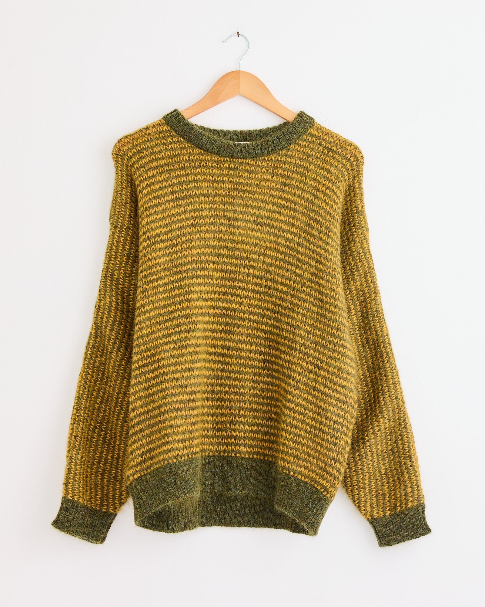 Black Palm Knit in Yellow/Green