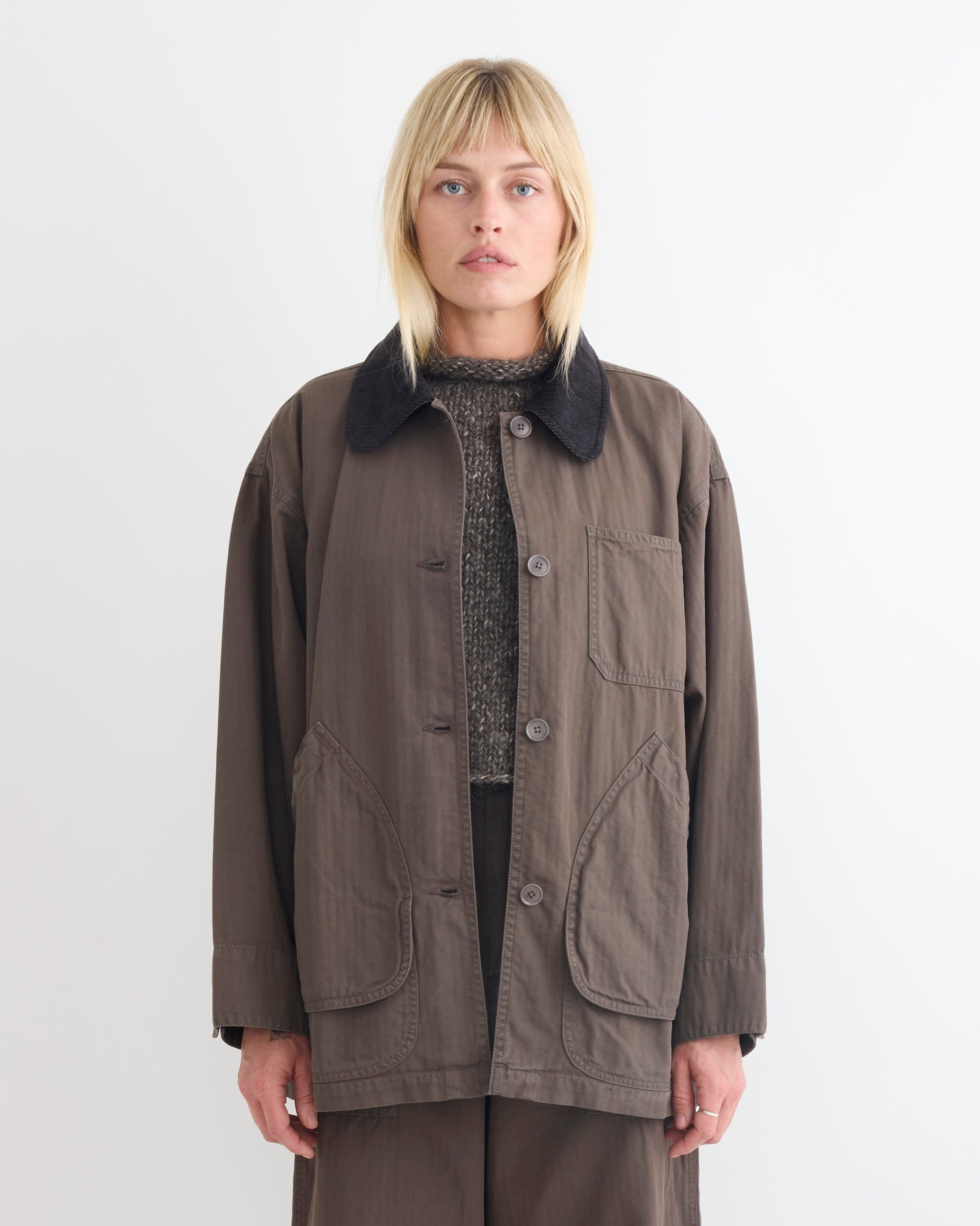 Painter Coat in Ermine