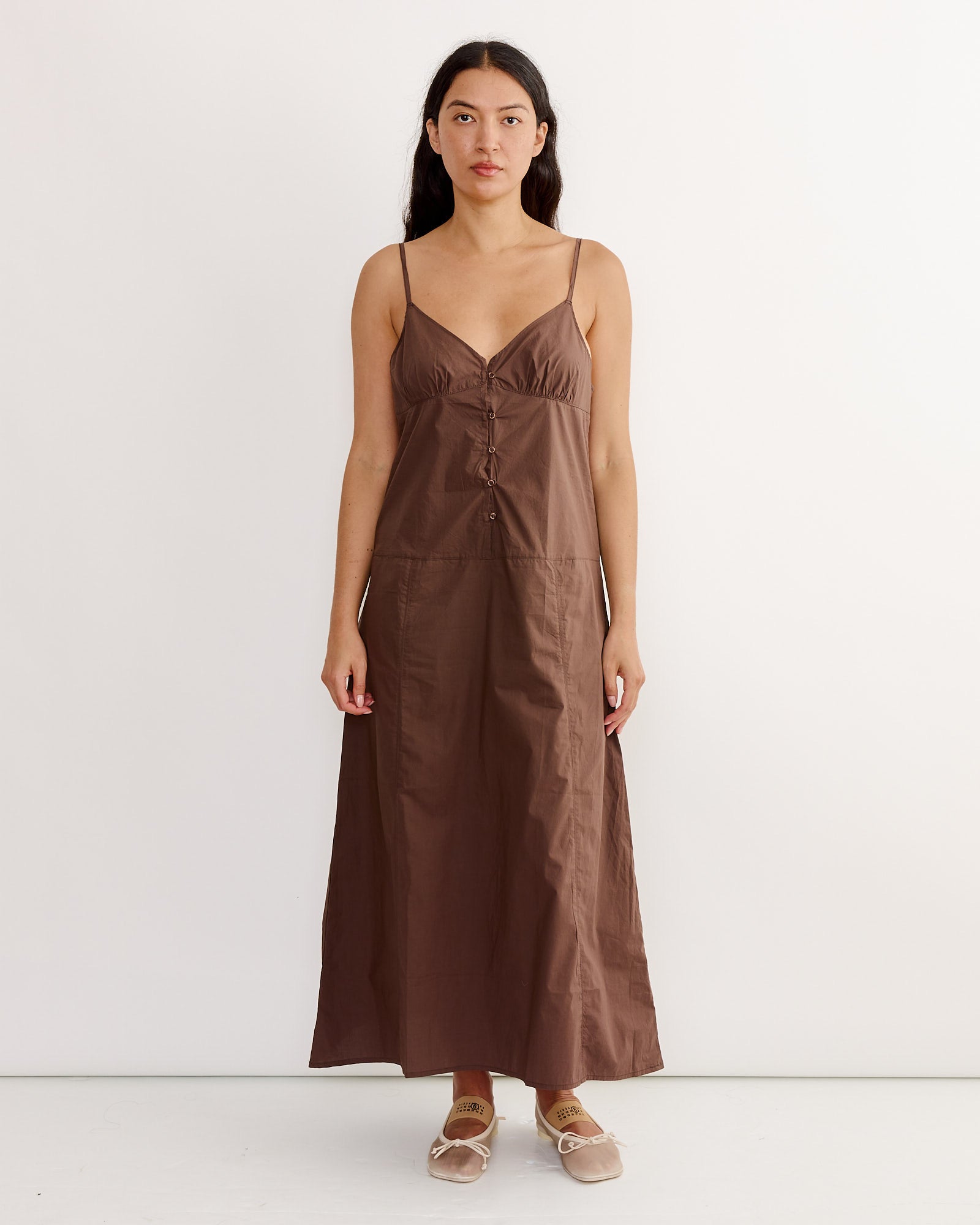 Double Seam Dress in Chocolate