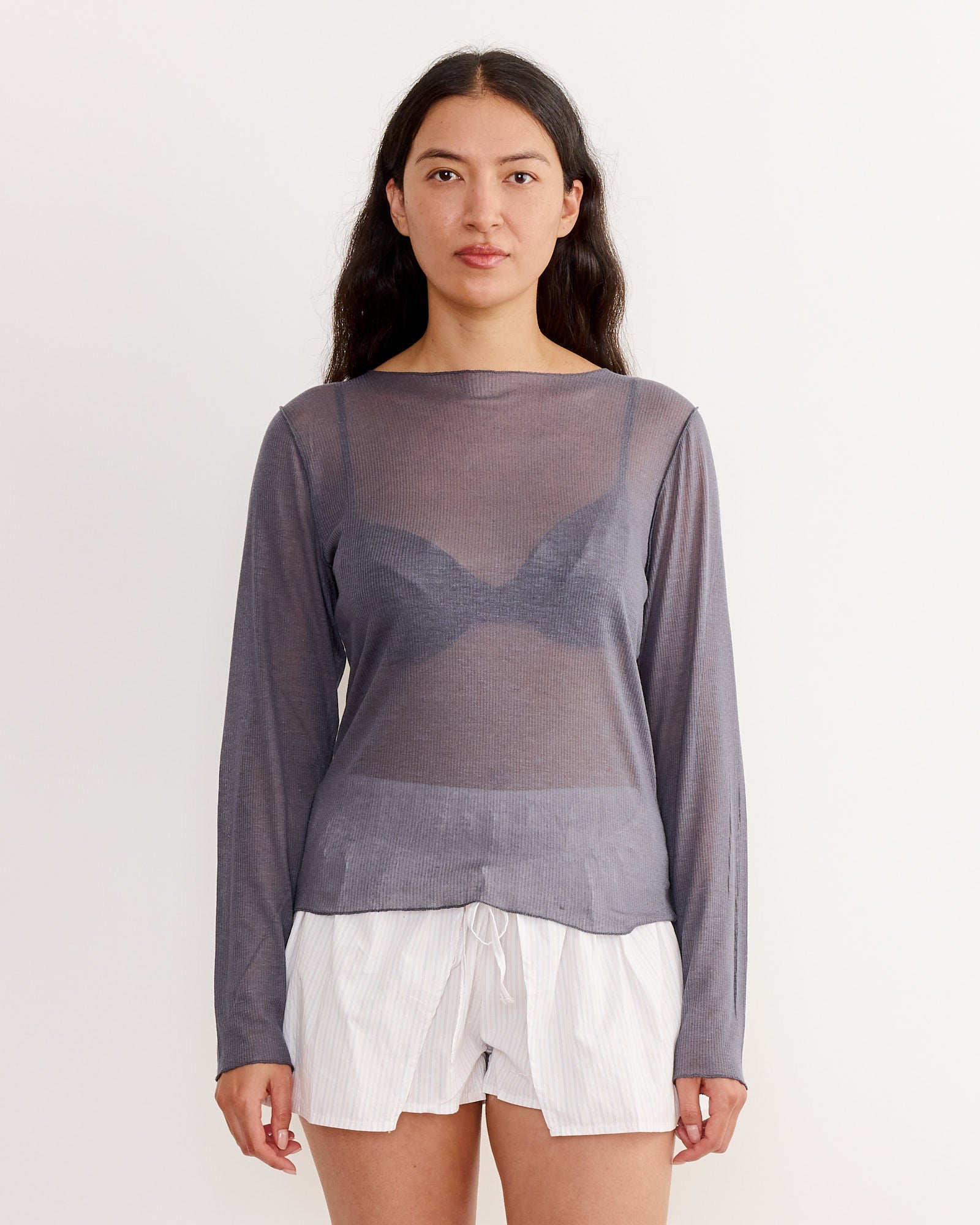 Knit Top in Steel