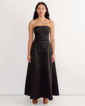 Sculpted Strapless Dress in Black
