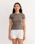 Baby Tee in Khaki