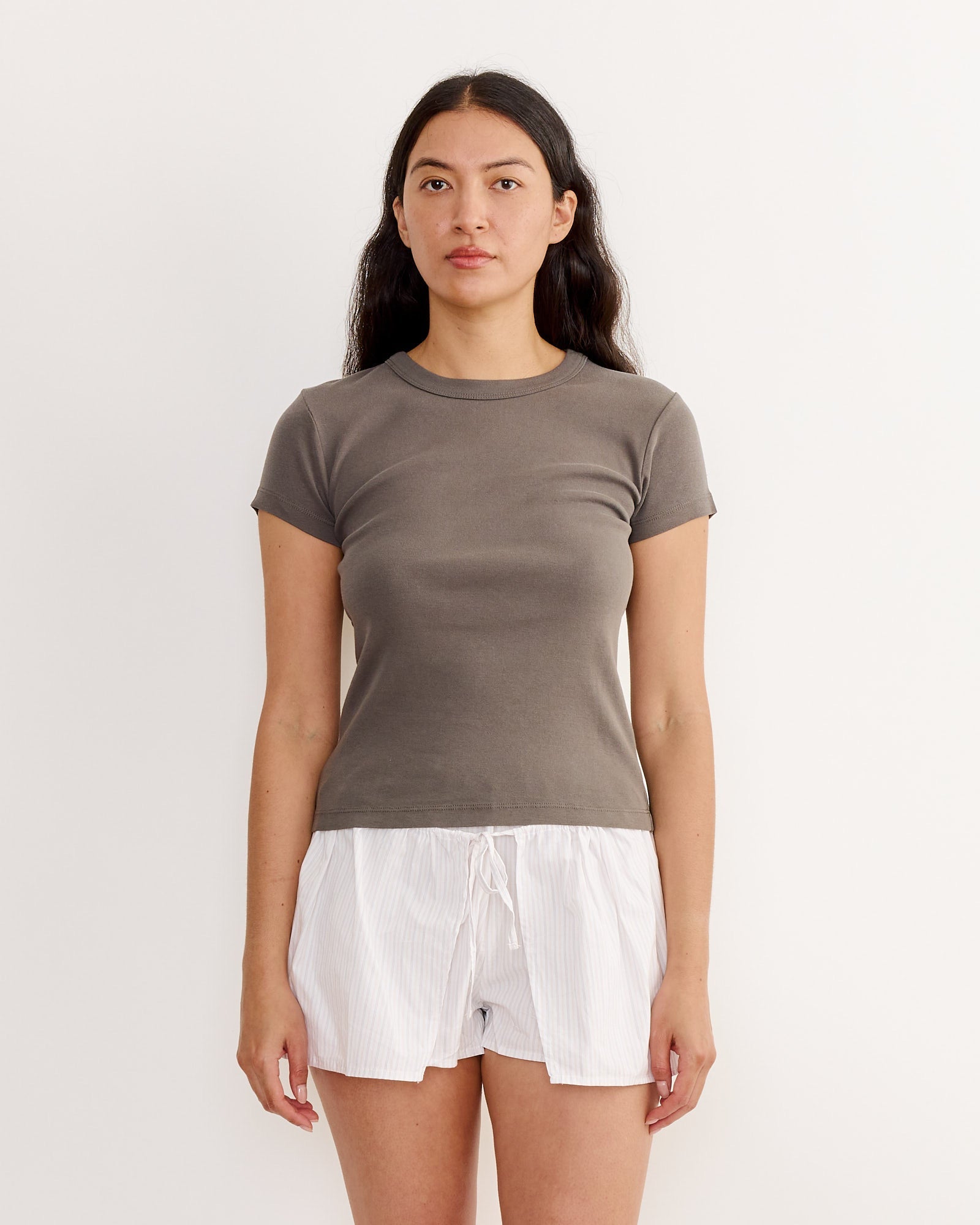 Baby Tee in Khaki