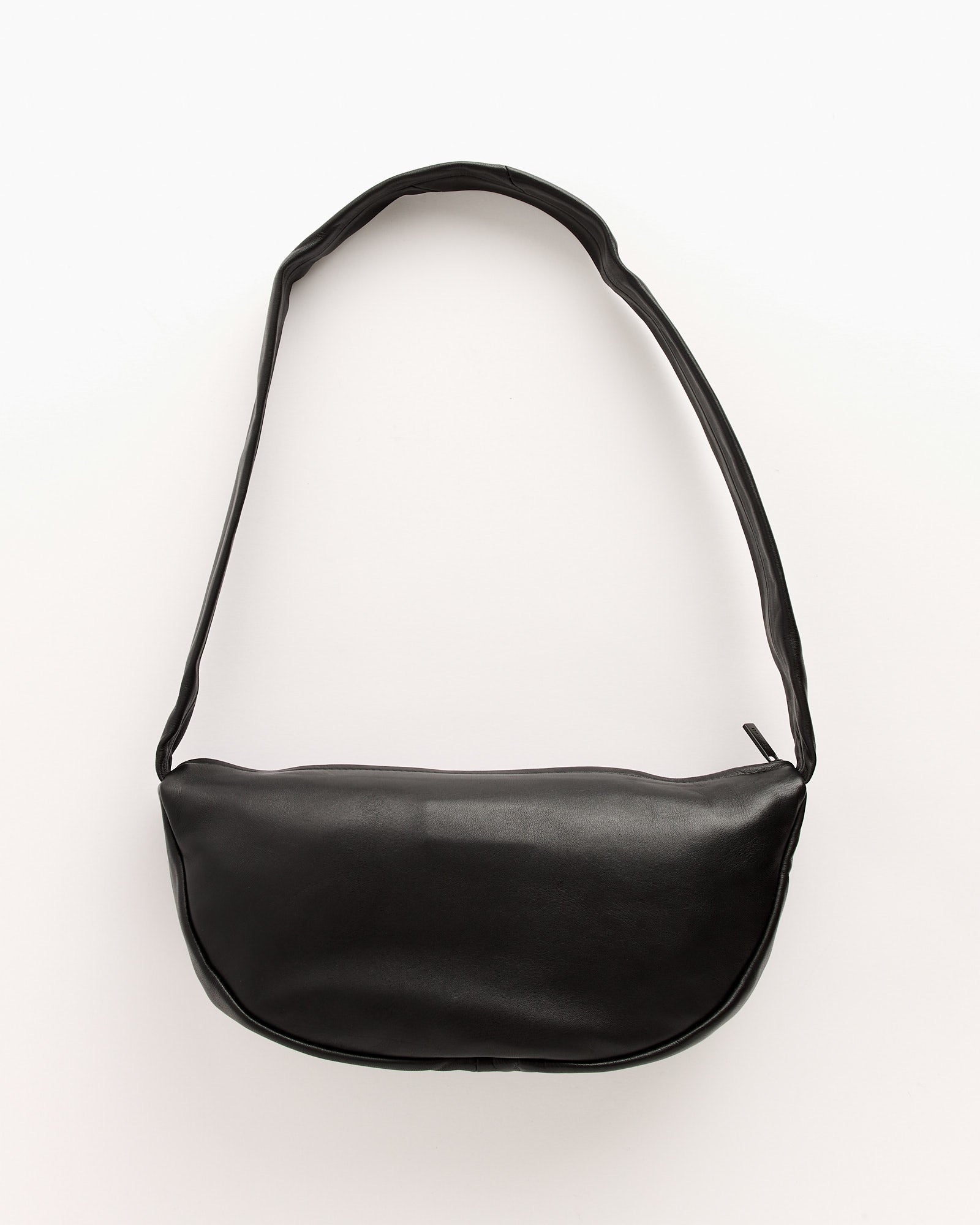 Soft Crescent Bag in Black
