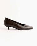 Square Toe Pump in Coffee