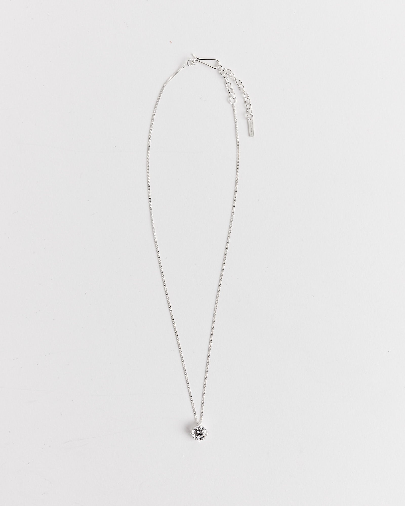 Recycled  Silver CZ Necklace