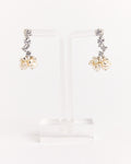 Recycled Silver Pearl Cluster CZ Earrings