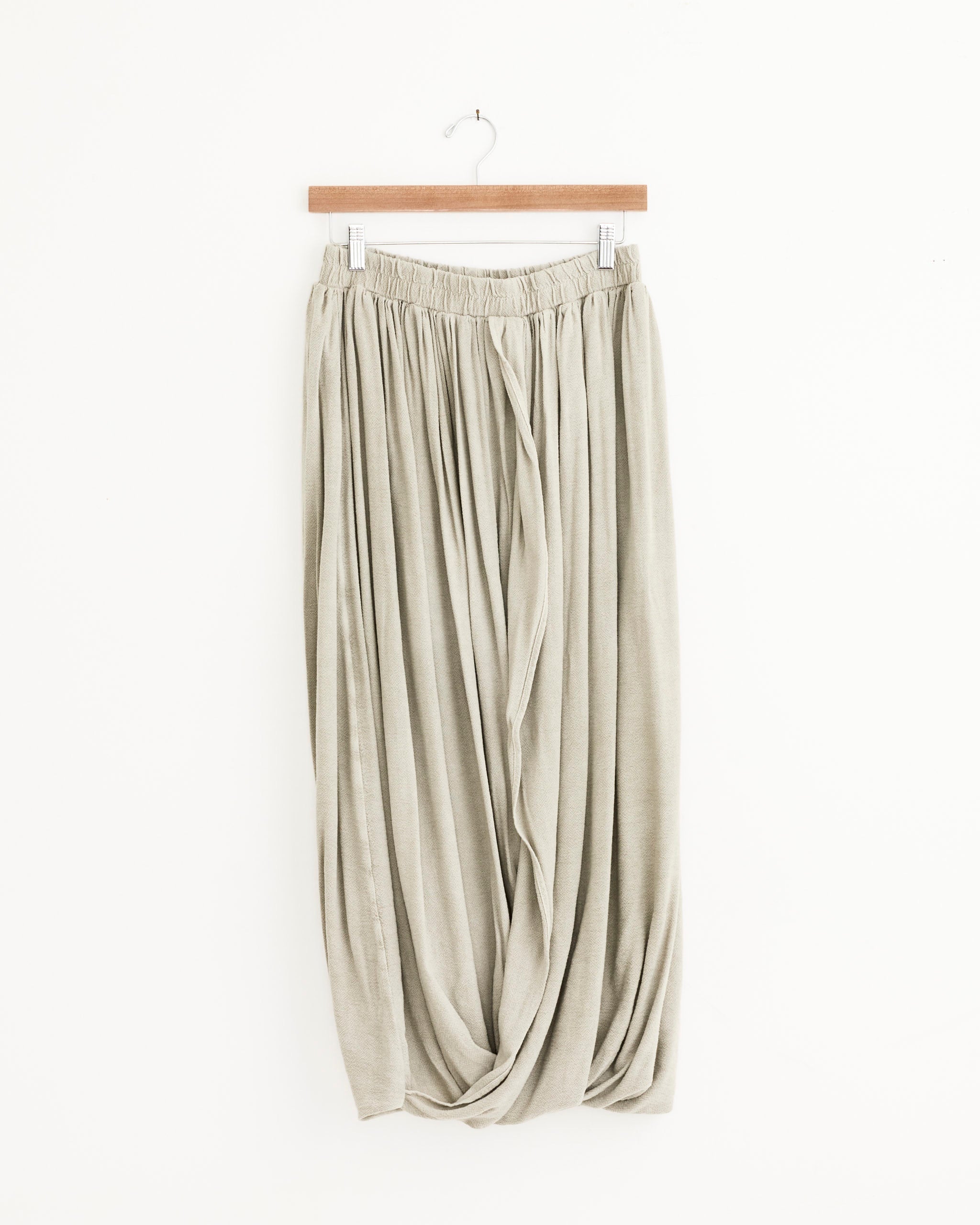 Double Layered Drapy Skirt in Limestone