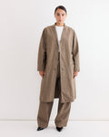 Crinkled Coat in Khaki