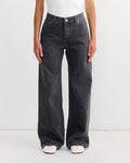 Treble Cut Jean in Black Coated Wash