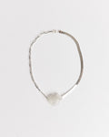 Crystal Shell Choker in Silver/Rainbow Moonstone