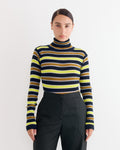 Line Turtleneck in Navy Stripes