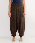 Flecked Cotton Pant in Brown