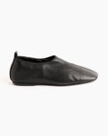 Leather Slip-On Loafers in Black