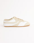 Suede-Trimmed Sneaker in White