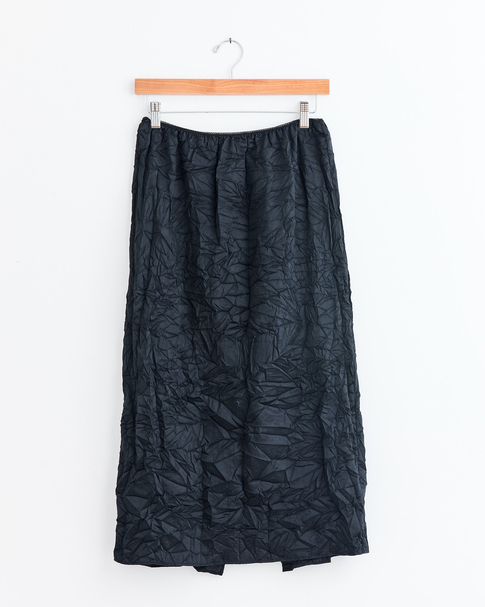Tech Crush Slip Skirt in Black